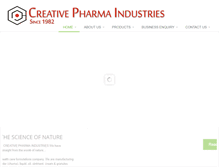 Tablet Screenshot of creativepharmaindustries.com